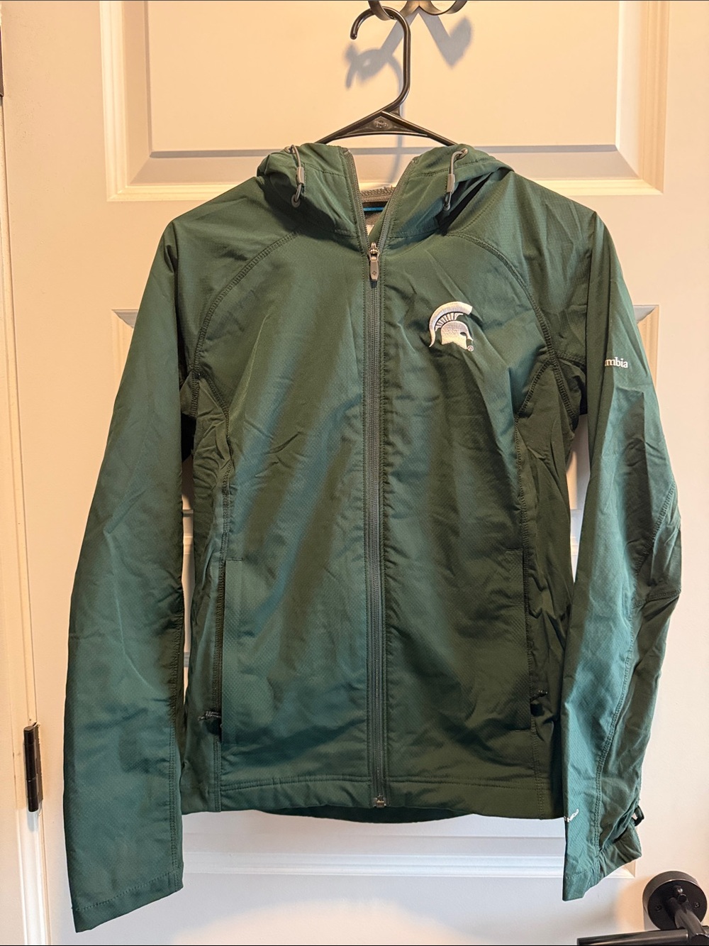Columbia Women's Dark Green Hooded Utility Jacket with Michigan State Logo